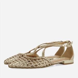 NEW GIOSEPPO women's leskovic leather ballet flat in platino